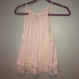 White Lacey Tank